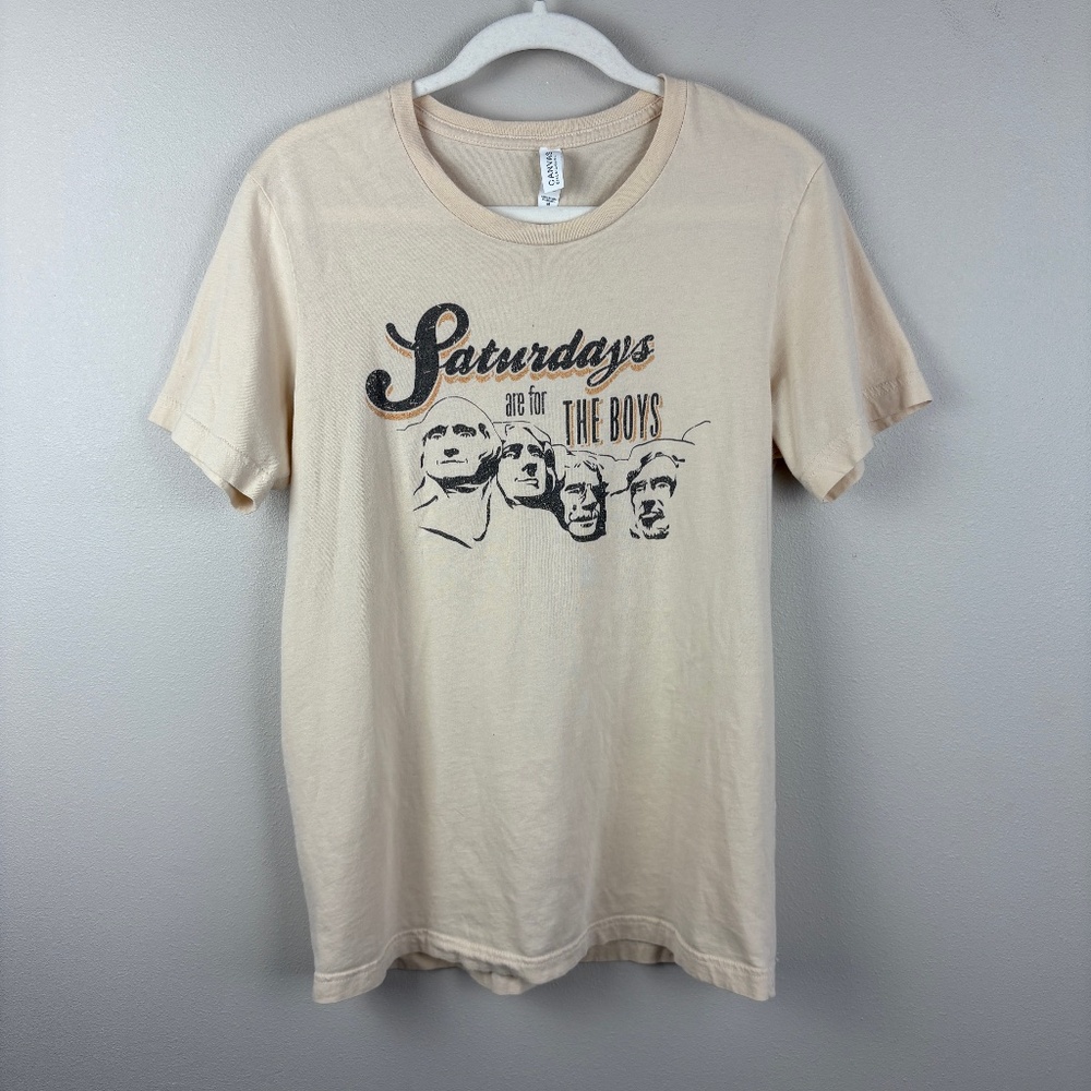 Saturdays Are For The Boys Mount Rushmore Tee - Size Medium